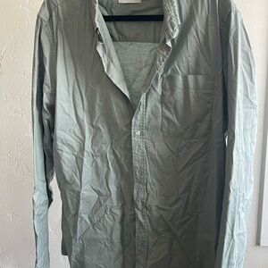 Topman Green Dress Shirt with Long Sleeves